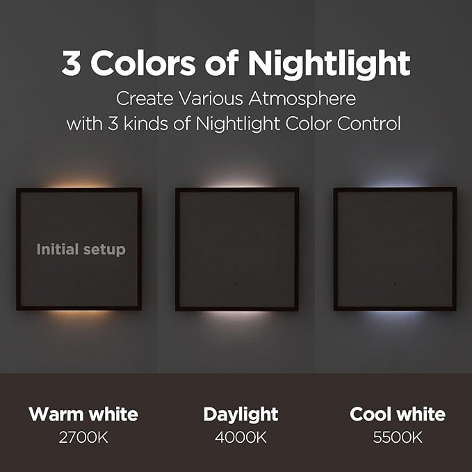 mooas Wooden Frame LED Silent Wall Clock - Image 4