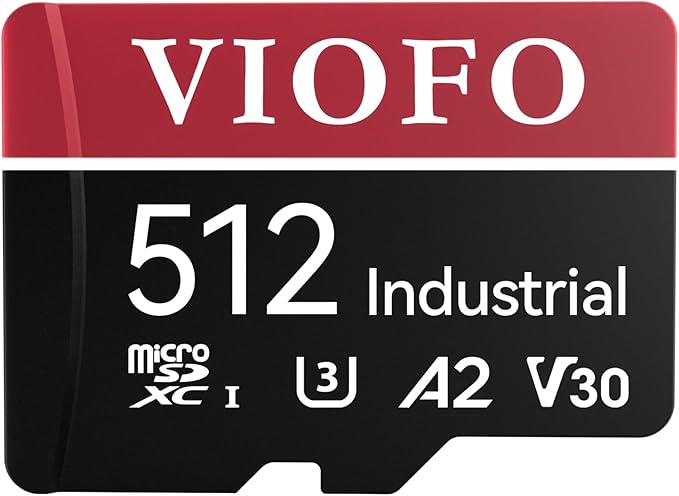 VIOFO 512GB Industrial Grade microSD Card, U3 A2 V30 High Speed Memory Card by PioneerinDashCamImagingSince2010