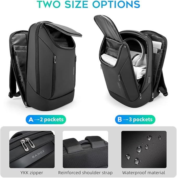 BANGE Business Smart Backpack Waterproof fit 15.6 Inch Laptop Backpack - Image 3