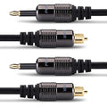 FosPower 24K Gold Plated Toslink to Mini Toslink Digital Fiber Optical S/PDIF by FosPower