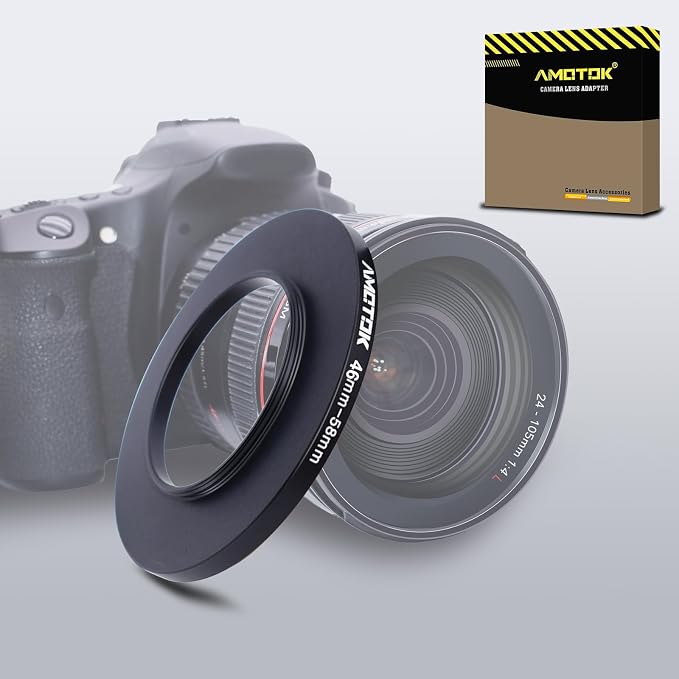 46mm Lens to 58mm Camera Lens Adapter, 46mm to 58mm Filter Step-Up Adapter Ring - Image 2