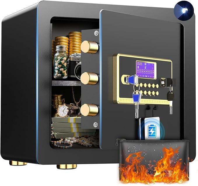Home Safe with Digital Keypad & Alarm System - Image 2
