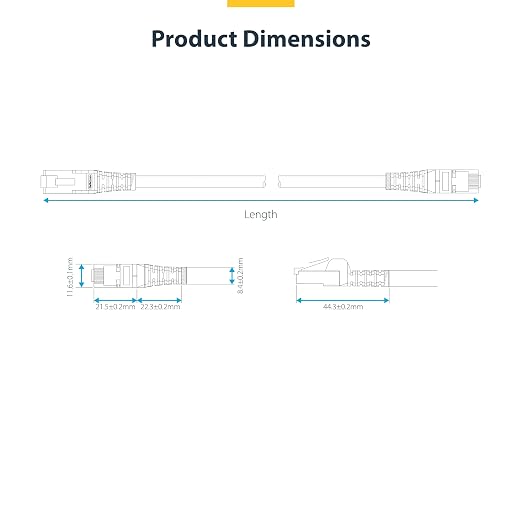 StarTech.com 3ft White CAT8 Ethernet Cable, Snagless RJ45, 100W PoE++, 26AWG - Image 6