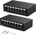 Patch Panel 8 Port Blank Keystone Patch Panel STP&UTP Compatible by Enmane