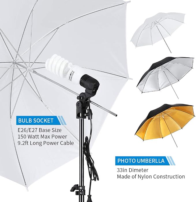 Photography Lighting Kit, 6.5x10feet/2x3m Backdrops Stand Support System - Image 2