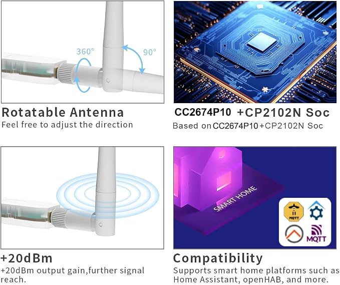 SMLIGHT SLZB-07P10 Zigbee 3.0 Coordinator Thread/Matter Mini USB Adapter Works - Image 3