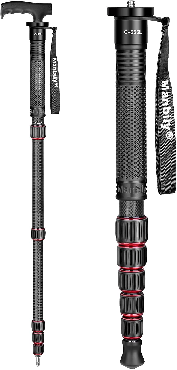 Manbily Carbon Fiber Camera Monopod, Portable Compact Lightweight Travel Monopod by Manbily