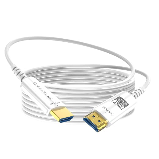 8K Fiber Optic HDMI Cable 65 FT, 8K@60Hz 4K@240Hz, Thin Extra Long HDMI Cable by DGHUMEN