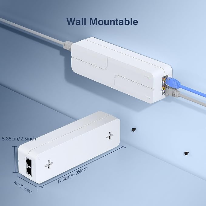 2.5Gb PoE++ Injector 60W, VunLink Single Port Multi-Gig Power Over Ethernet - Image 5