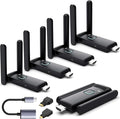Wireless HDMI 4 Receivers and Transmitter, No Hot, Extender Plug and Play by YUYUNLOMN