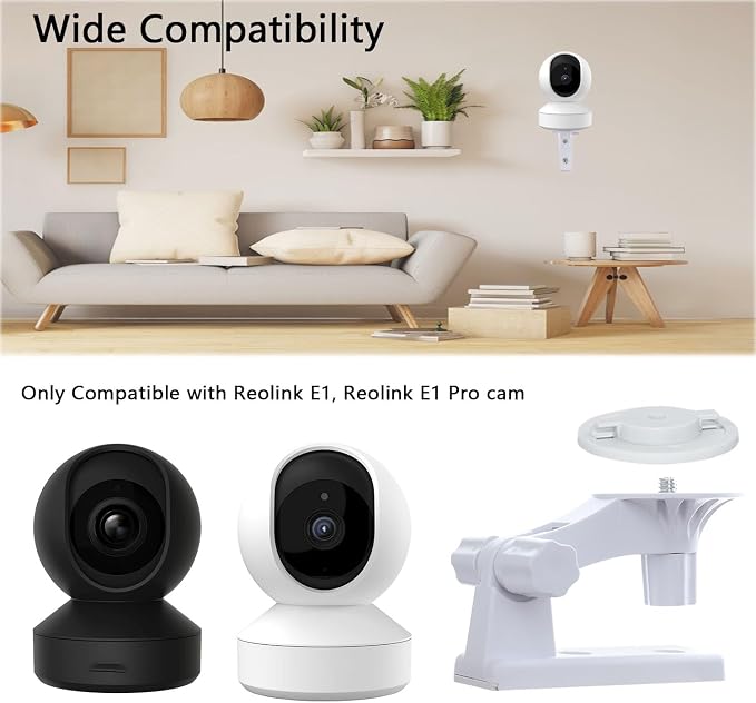 Camera Mount Compatible with Reolink E1 Pro, Reolink E1, 180° Adjustable Camera - Image 2