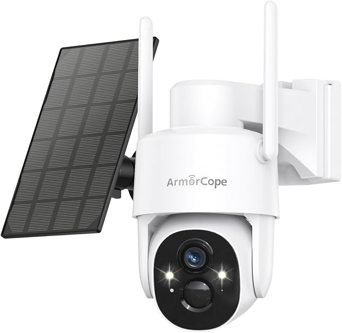 Armorcope Solar Security Cameras Wireless Outdoor, 360° View Battery Powered by Armorcope