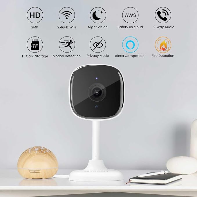 AMOROM 4 Pack Indoor Wired Security Camera, Baby Pet Monitor, Motion Detection - Image 2