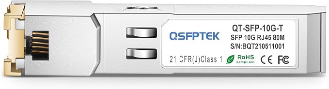 QSFPTEK 10G SFP+ RJ45 Module, 10Gbe Mini-GBIC 10 Gigabit SFP to rj45 Module - Image 2