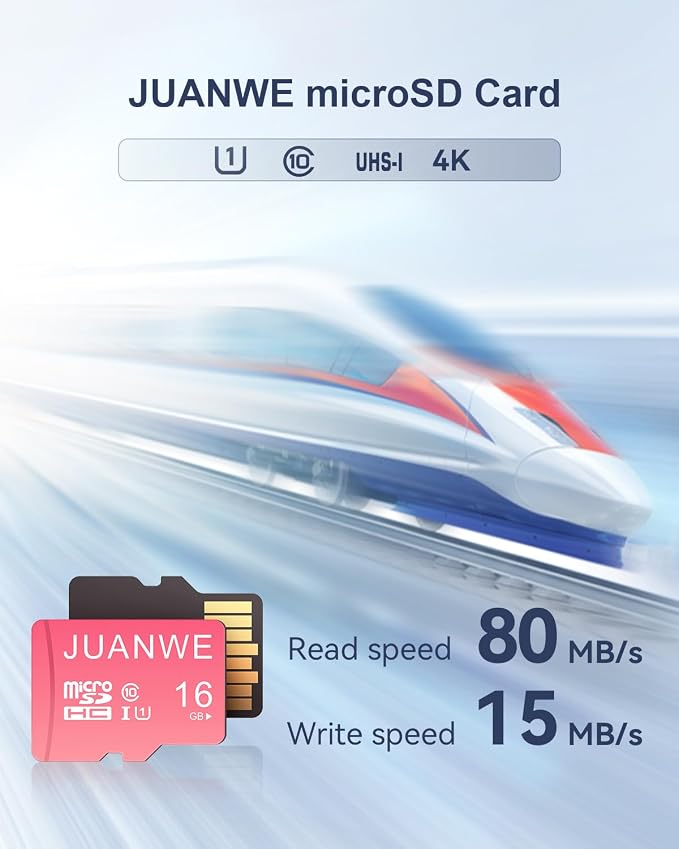 JUANWE 16GB Micro SD Card 2 Pack microSDHC Memory Card - Image 2
