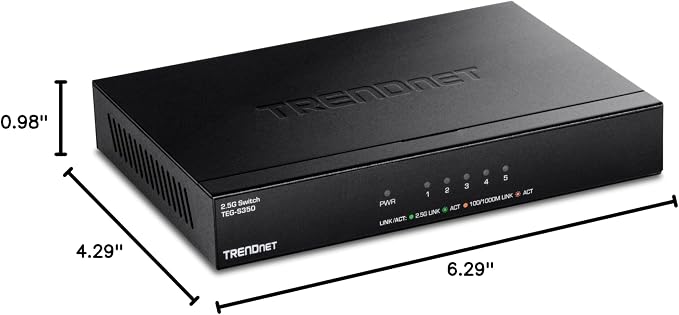 TRENDnet 5-Port Unmanaged 2.5G Gaming Switch, 5 x 2.5GBASE-T Ports, 25Gbps - Image 17