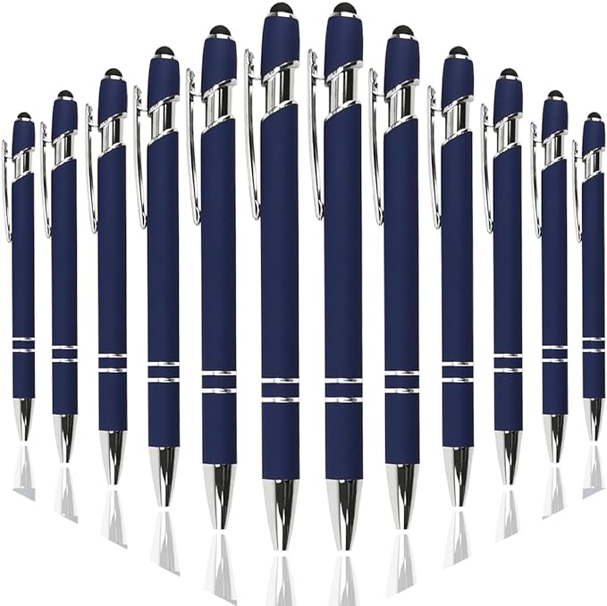 Oddmoal Ballpoint Pen with Stylus Tip, Soft Touch Click Metal Pen, 1.0mm Medium by Oddmoal