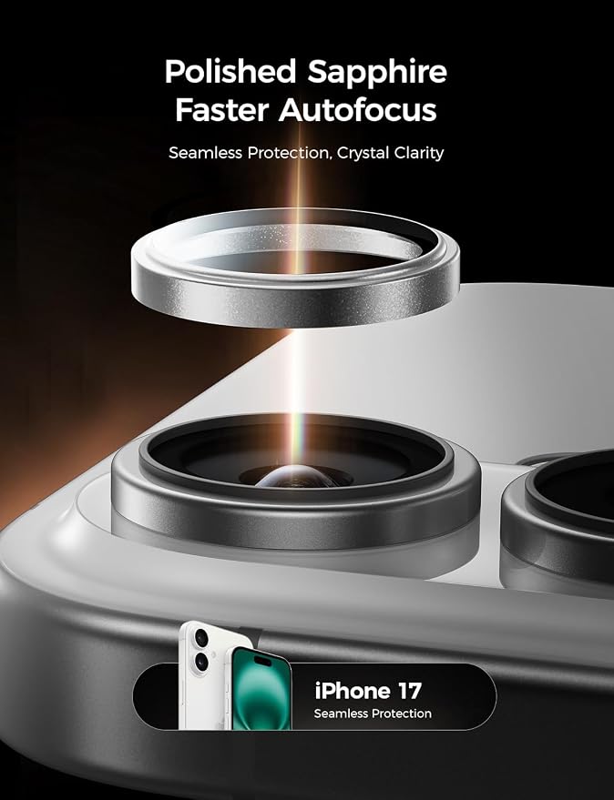 MAGIC JOHN for iPhone 17 Camera Lens Protector 9H Aerospace Tempered Glass - Image 5