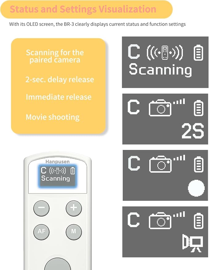 Hanpusen Rechargeable Camera Remote Control - Image 6