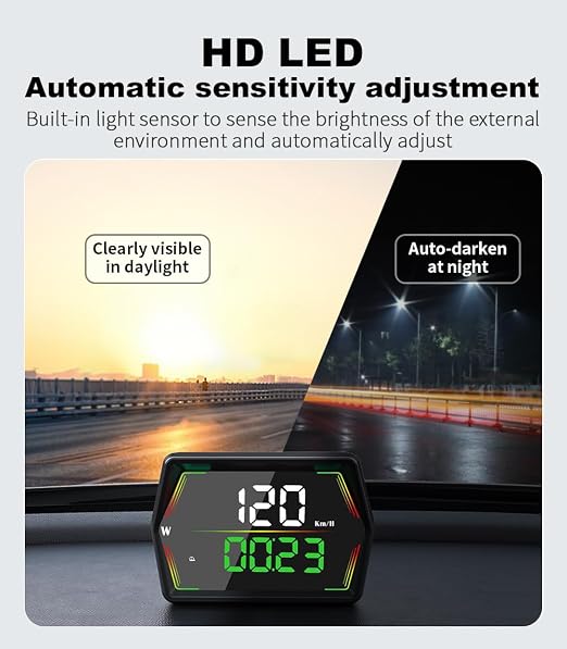 HUD Heads Up Display for Cars 2025 New Universal Digital GPS Speedometer LED - Image 6