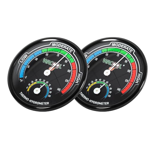WACOOL Mini Analog Thermometer Hygrometer 2 Pack, Dial Temperature Humidity - Image 6