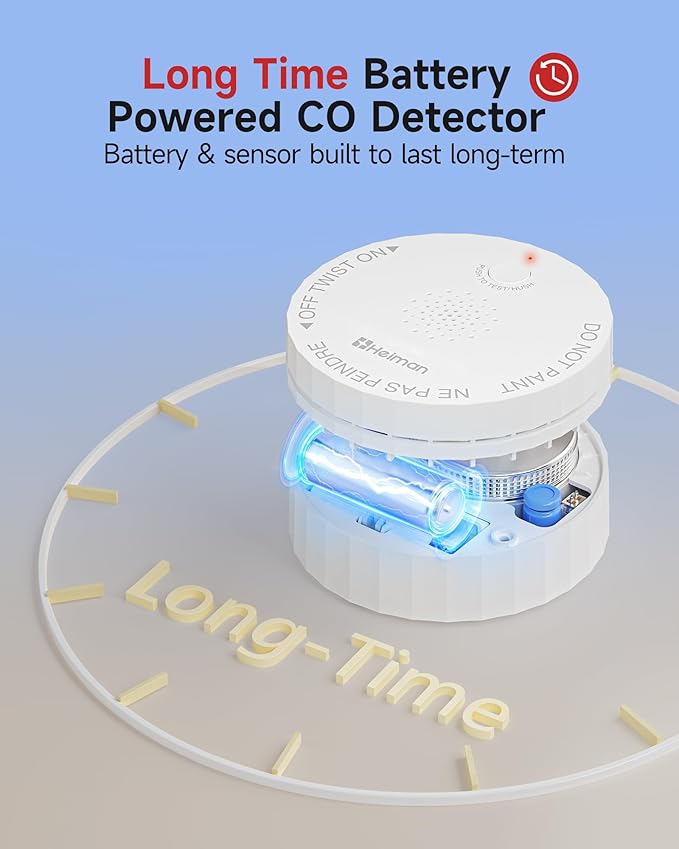 Heiman Smart Carbon Monoxide Detectors, Real-Time Notifications, 2.4 GHz Wi-Fi - Image 7