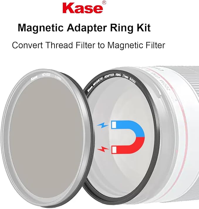 Kase 72mm Magnetic Lens and Filter Adapter Ring Kit - Image 2