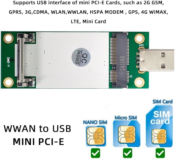 CY Adapter Mini PCI-E Wireless WWAN to USB Adapter Card - Image 5