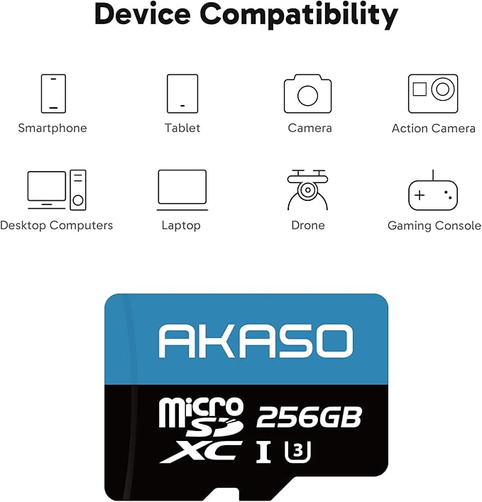 AKASO 256GB microSDXC U3 Memory Card - Image 3