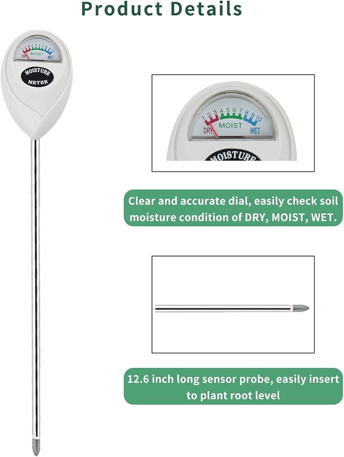 Censinda Soil Moisture Meter, Long Probe Soil Moisture Monitor - Image 4