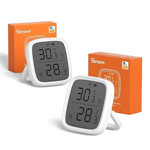 SONOFF Zigbee Indoor Temperature Humidity Sensor, SNZB-02D LCD Wireless Smart by SONOFF