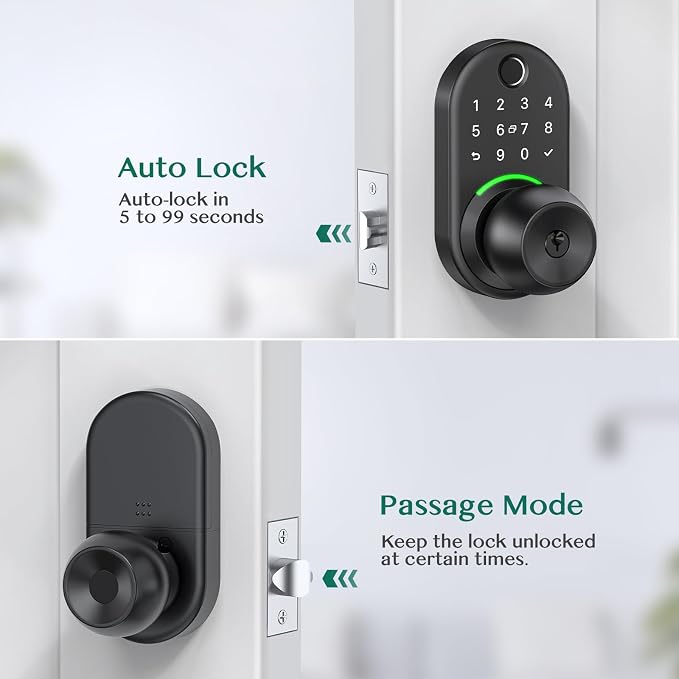 Keypad Smart Door Lock with Knob, Yamiry Keyless Entry Digital Lock with Handle - Image 4