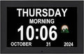 Large digital clock with time, Dementia clock with day and date by Unknown