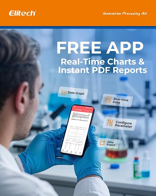 Elitech Bluetooth Hygrometer Thermometer Reusable Temperature Recorder Data - Image 2