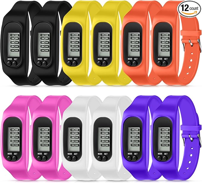 Geyoga Pedometer for Walking Steps and Miles Pedometer Watch Silicone Steps by Geyoga
