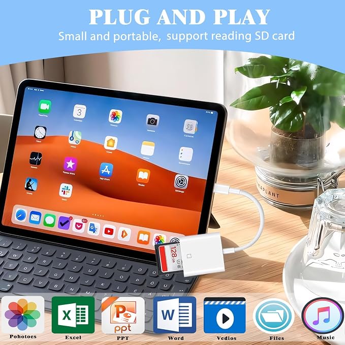iPhone SD Card Reader USB C, Digital Camera Adapter iPhone 17, Trail Camera SD - Image 4