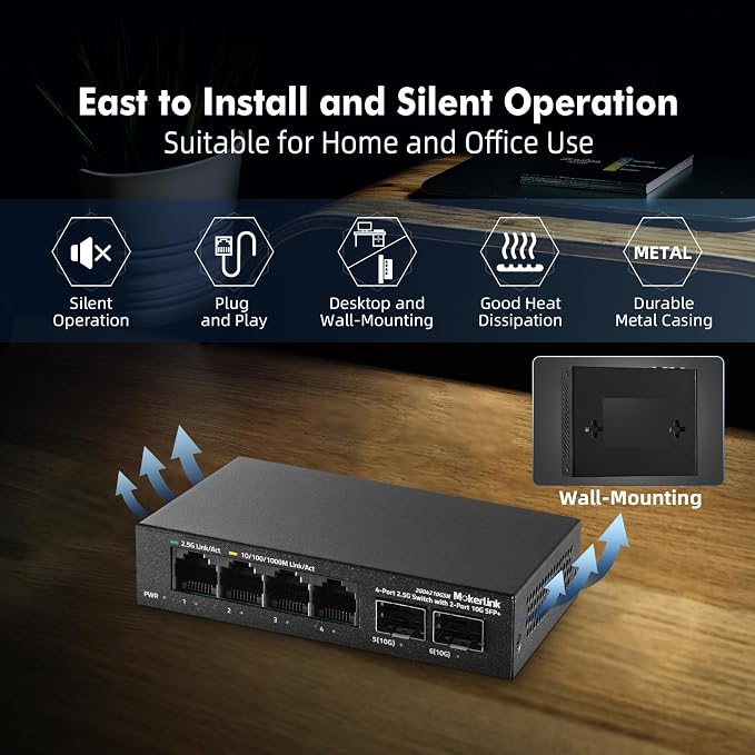 MokerLink 4 Port 2.5G Ethernet Switch - Image 6