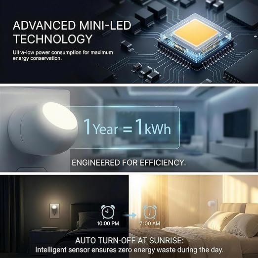 Mini LED Night Light Plug-in Smart Sensor Directional Lamp - Image 2
