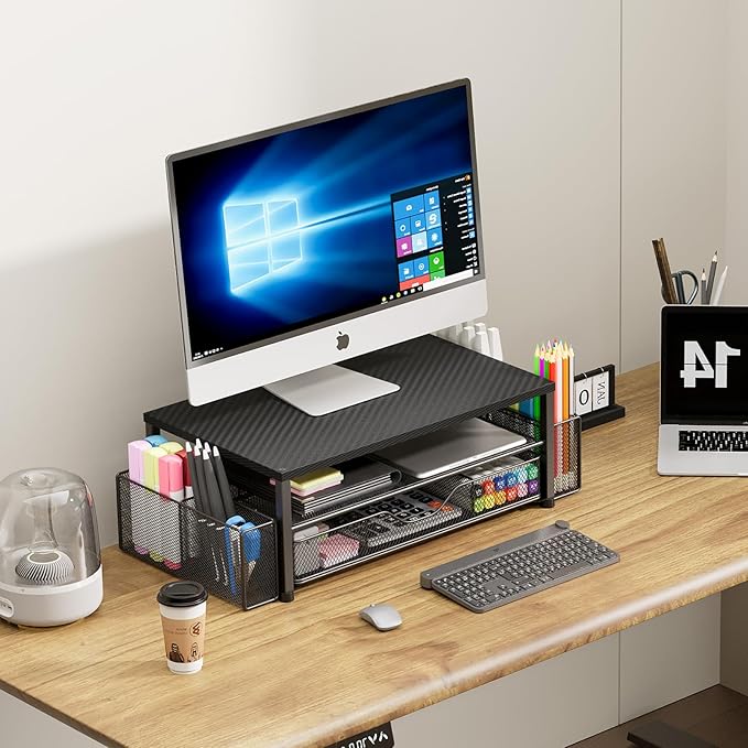 OPNICE Desk Organizer and Accessories, 2-Tier Computer Monitor Stand - Image 3