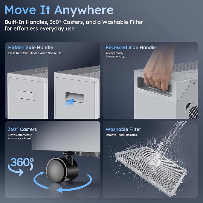 5000 Sq.Ft Dehumidifier with Pump, ENERGY STAR Most Efficient 2024, Max 100 - Image 8