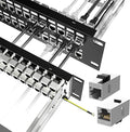 Jadaol 48-Port Shielded Cat6A Patch Panel, 19” 2U Rackmount/Wall Mount by Jadaol