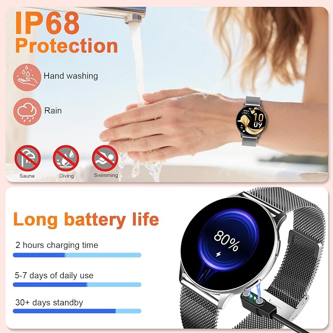 Jugeman Smart Watch for Women, Womens Watch - Image 7
