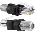RF to RJ45 Converter Adapter, 2 Pack F Female to RJ45 Male Ethernet Adapter by BERANMEY