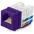 Everest 90° Angled RJ45 Cat6A Keystone Jacks 50-Pack in Purple by EverestMediaSolutions