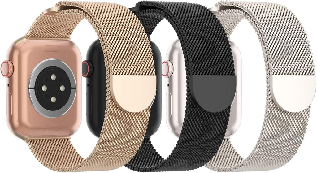 3 Pack Mesh Metal Band Compatible by Steezrd
