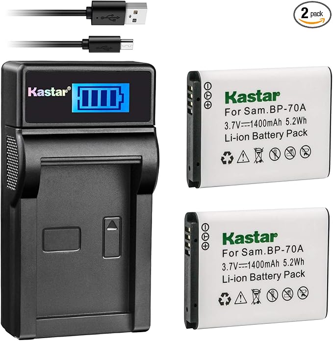 Kastar Battery & LCD Slim USB Charger by Kastar