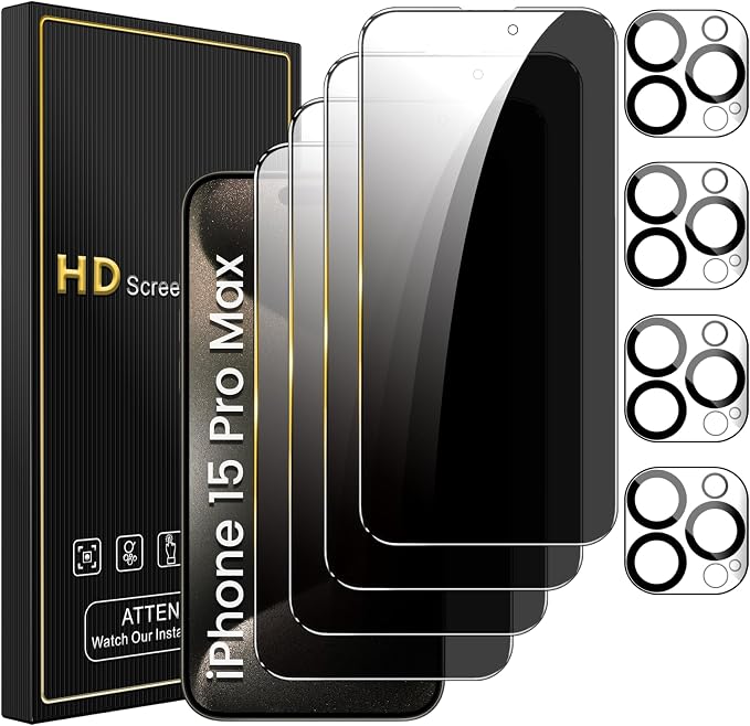 Romkasi 4 Pack Privacy Screen Protector by Unknown
