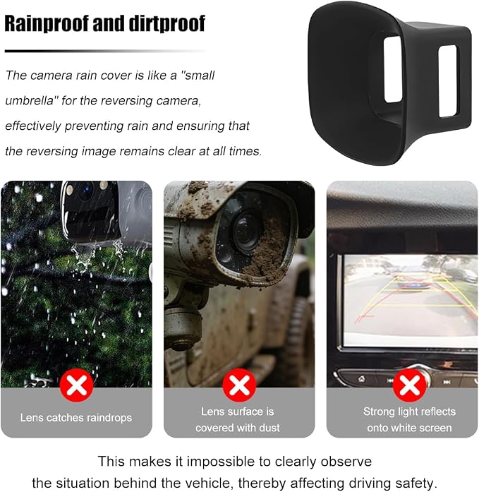 Car Rear View Backup Camera Cover, Silicone Adhesive Vehicle Reversing Cameras - Image 4