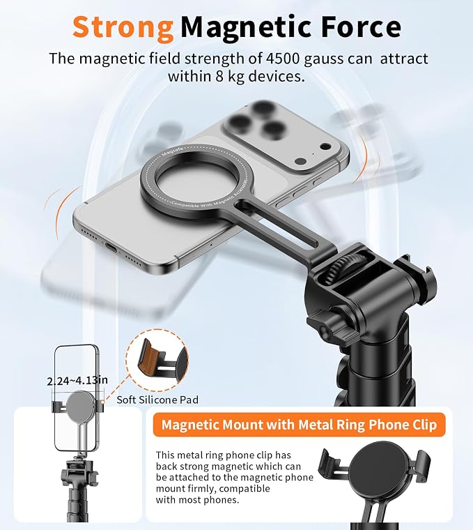 XXZU 74" Magnetic Phone Tripod - Image 3