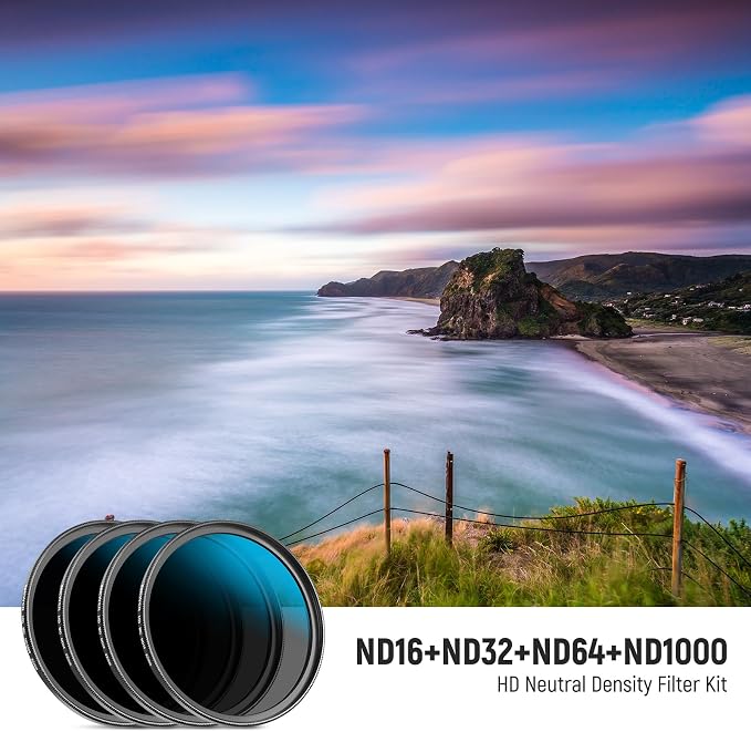 Neewer 82mm ND Lens Filter Set, ND16/ND32/ND64/ND1000, Lens Cleaning Pen - Image 2